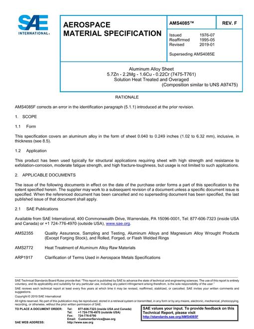 SAE AMS4085F