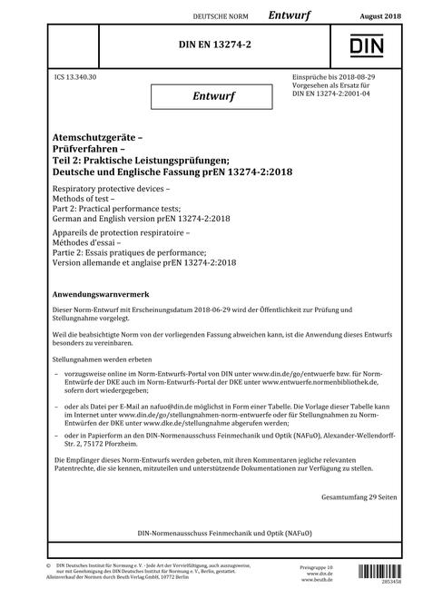 DIN EN 13274-2 - DRAFT
