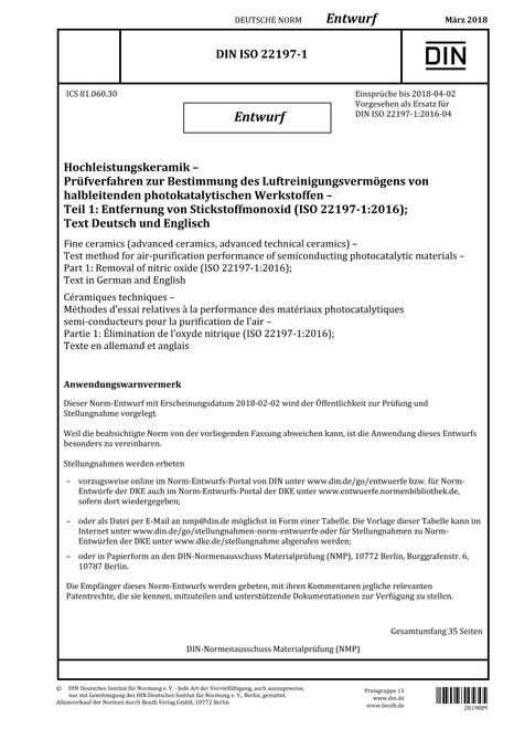 DIN ISO 22197-1 - DRAFT