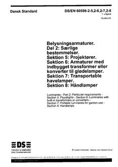 DANSK DS/EN 60598-2-5