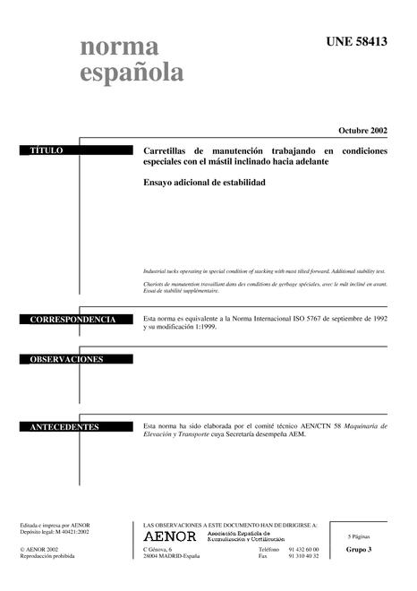 AENOR UNE 58413