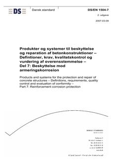 DANSK DS/EN 1504-7