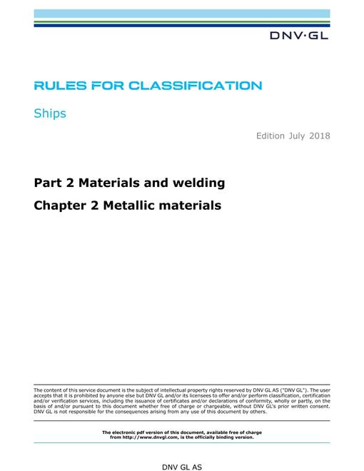 DNV DNVGL-RU-SHIPS PART 2 CHAPTER 2