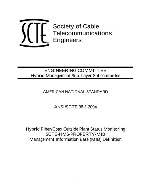 SCTE 38-1 2004