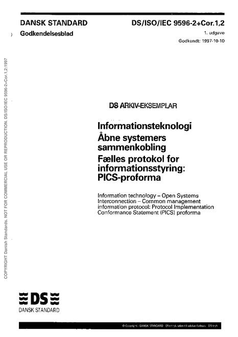 DANSK DS/ISO/IEC 9596-2+COR.1,2