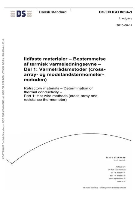 DANSK DS/EN ISO 8894-1