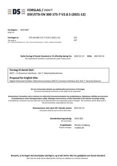 DANSK DSF/ETSI EN 300 175-7 V2.8.5 (2021-12)