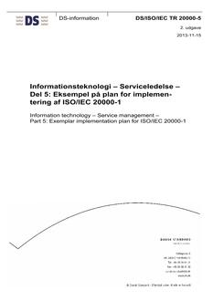 DANSK DS/ISO/IEC TR 20000-5