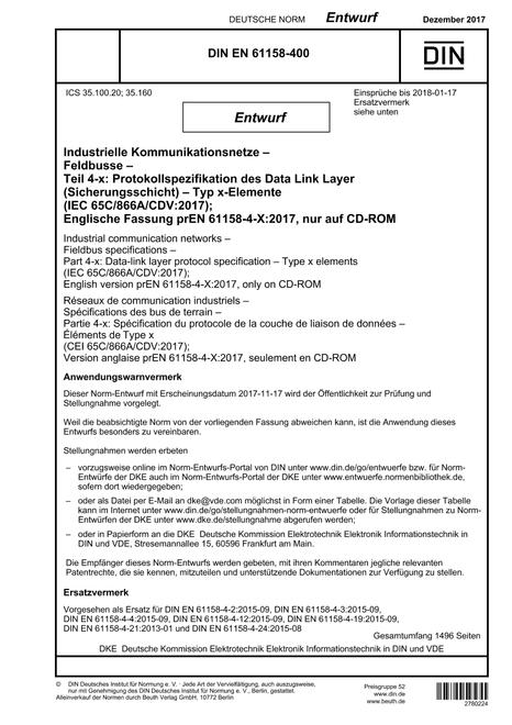 DIN EN 61158-400 - DRAFT