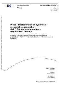 DANSK DS/ISO 6721-7/AMD. 1
