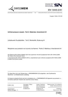 SNV SN EN 13445-2/A1