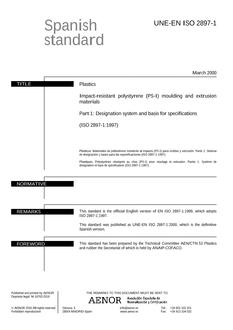AENOR UNE-EN ISO 2897-1