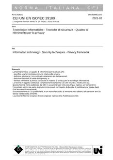 CEI UNI EN ISO/IEC 29100
