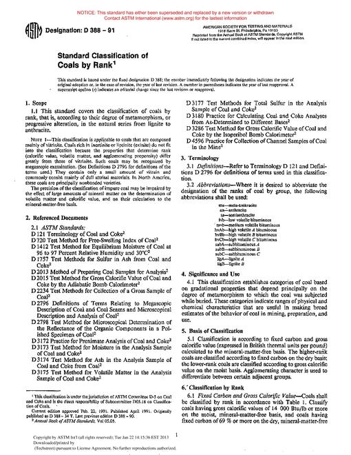 ASTM D388-91