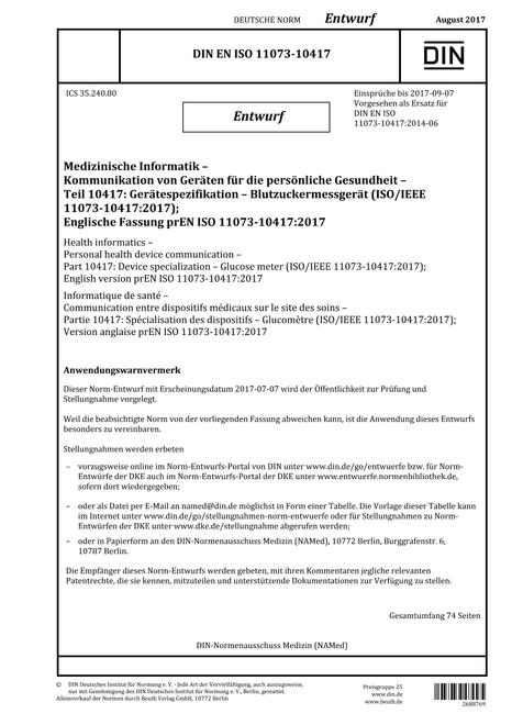 DIN EN ISO 11073-10417 - DRAFT