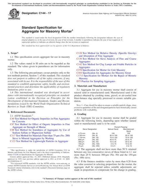 ASTM C144-17