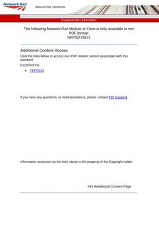 NR TEF 3012 ISSUE 3