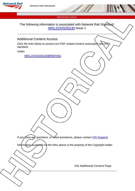 NR NR/L2/OHS/00130 ISSUE 1