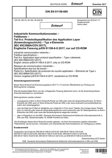DIN EN 61158-600 - DRAFT