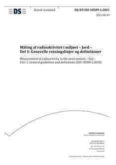 DANSK DS/EN ISO 18589-1