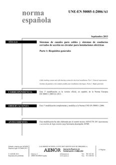 AENOR UNE-EN 50085-1/A1