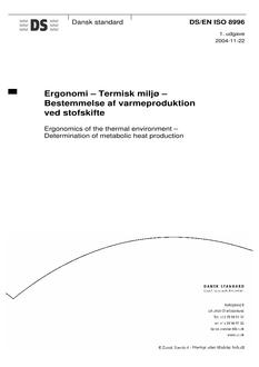 DANSK DS/EN ISO 8996