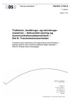 DANSK DS/ISO 11783-8
