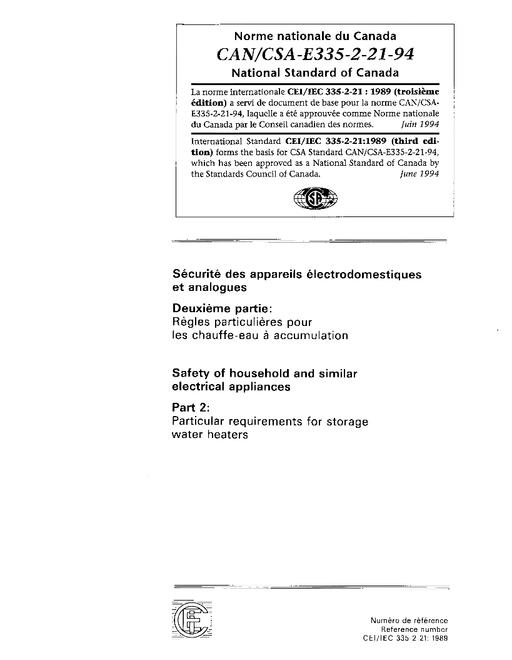CAN/CSA E335-2-21-94