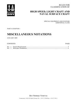 DNV DNV-RU-HSLC PART 6 CHAPTER 1