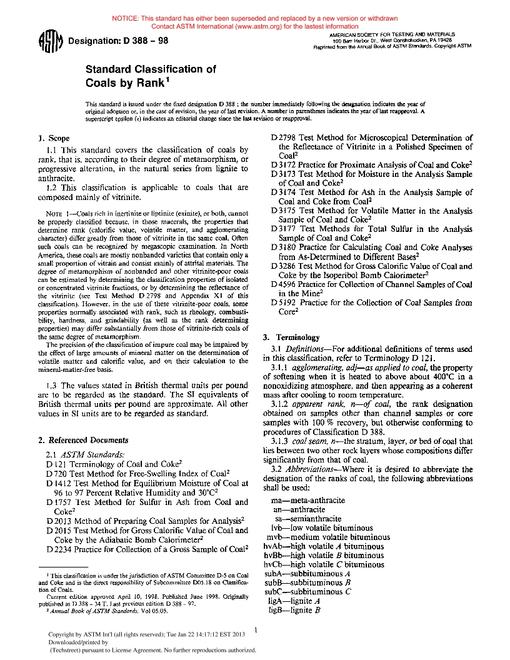 ASTM D388-98