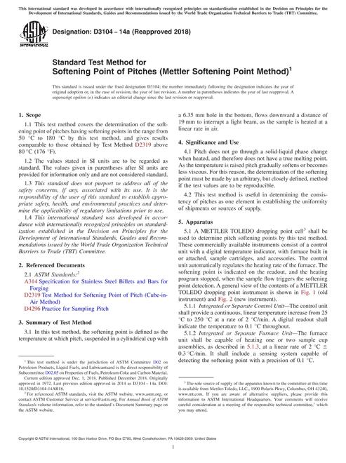 ASTM D3104-14a(2018)