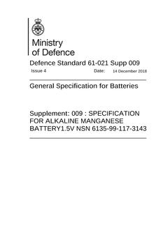 MODUK DEF STAN 61-021: SUPP 009