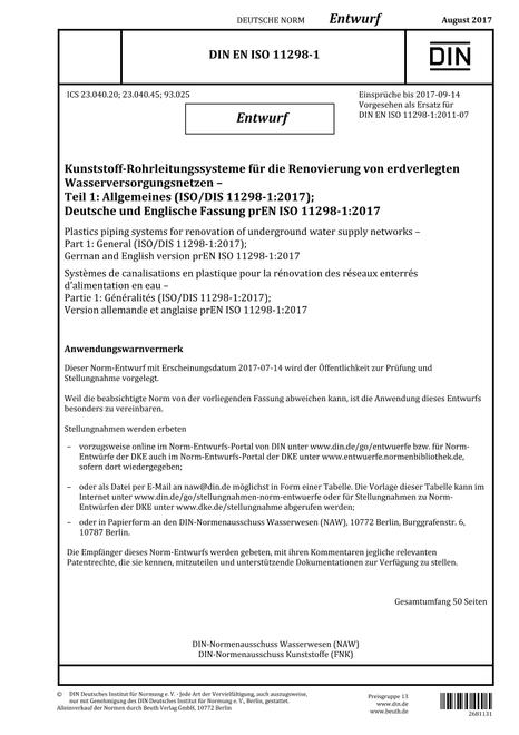 DIN EN ISO 11298-1 - DRAFT
