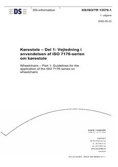 DANSK DS/ISO/TR 13570-1
