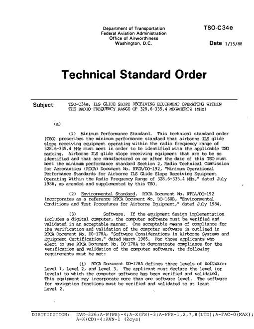 FAA TSO C34E