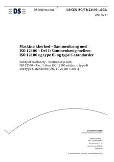 DANSK DS/CEN ISO/TR 22100-1
