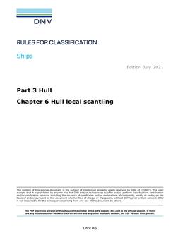 DNV DNV-RU-SHIPS PART 3 CHAPTER 6
