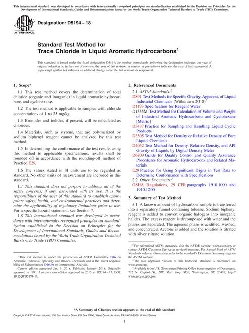 ASTM D5194-18