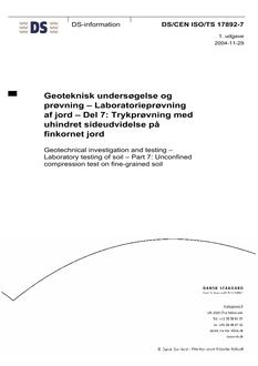 DANSK DS/CEN ISO/TS 17892-7