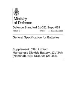 MODUK DEF STAN 61-021: SUPP 039