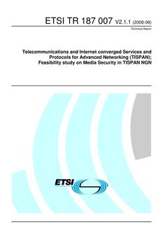 ETSI TR 187 007