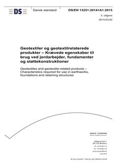 DANSK DS/EN 13251+A1