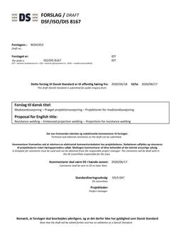 DANSK DSF/ISO/DIS 8167