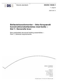 DANSK DS/EN 15048-1