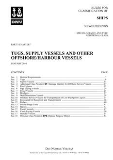 DNV DNV-RU-SHIPS PART 5 CHAPTER 7
