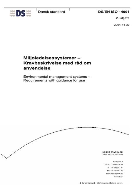 DANSK DS/EN ISO 14001