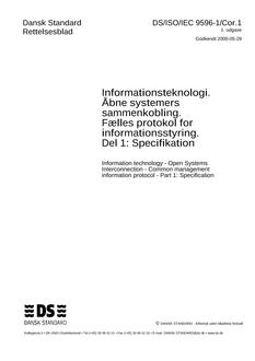 DANSK DS/ISO/IEC 9596-1