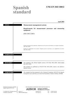 AENOR UNE-EN ISO 10012