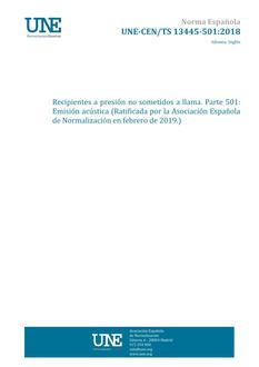 AENOR UNE-CEN/TS 13445-501