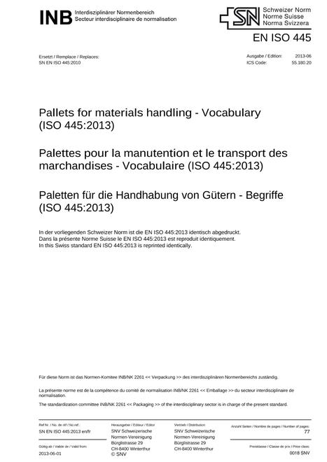 SNV SN EN ISO 445
